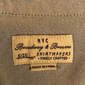 Madewell Broadway & Broome Blue Button Down